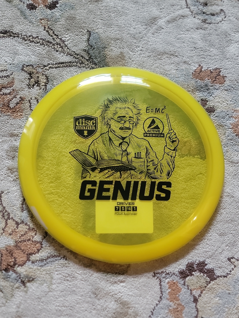 Discmania Genius Active Premium Yellow Driver 173 Grams NEW